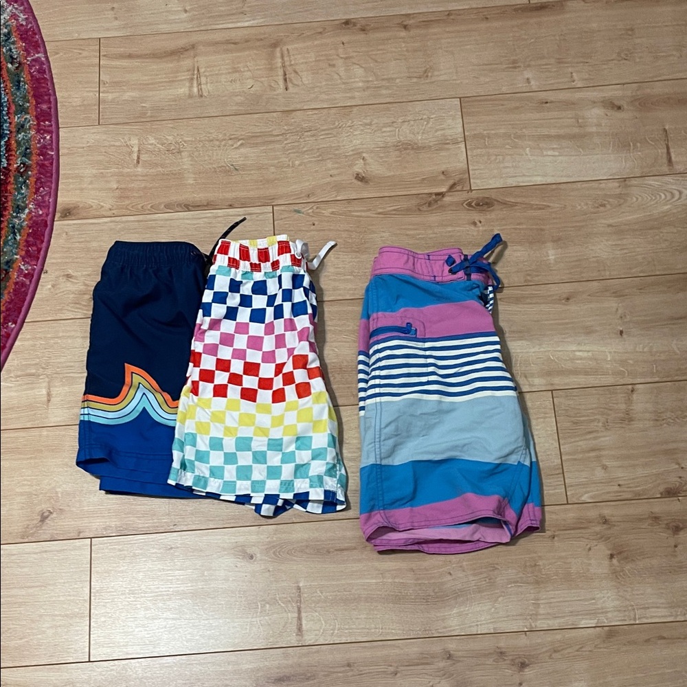 Colorful Kids Swim Shorts Set. 2 Hanna Andersson and one Patagonia